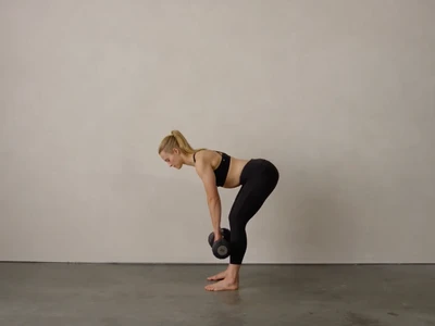 Try These 6 Hip Hinge Exercises with Dumbbells Thumbnail Image
