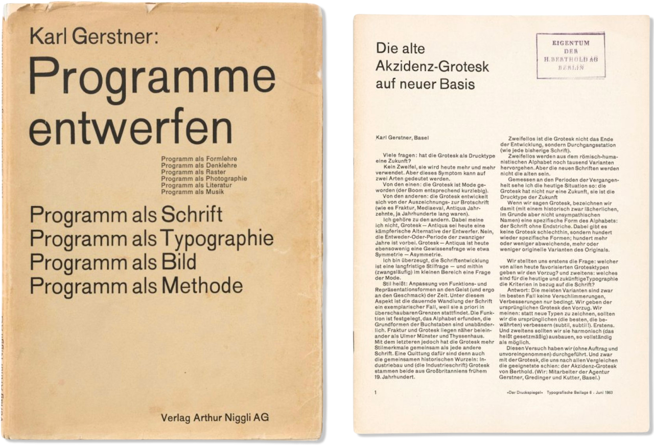 Designing Programmes - Karl Gerstner